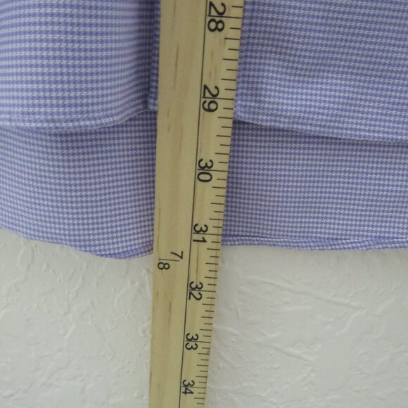 Stafford* Men's Long Sleeve Button Down Curved Hem Pocket Dress‎ Shirt~ Large - Picture 8 of 12